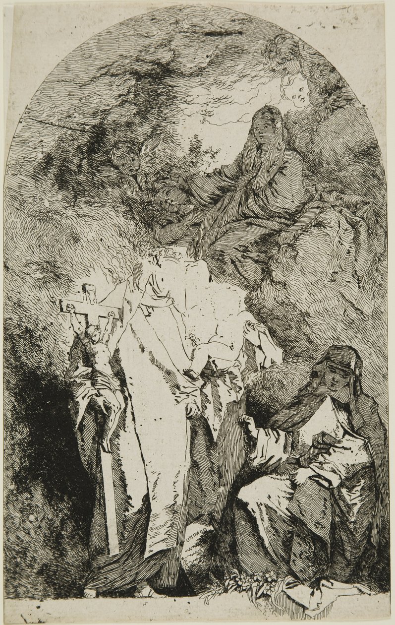 Madonnan med SS. Catherine, Rose från Lima och Agnes från Montepulciano av Jean Honore Fragonard