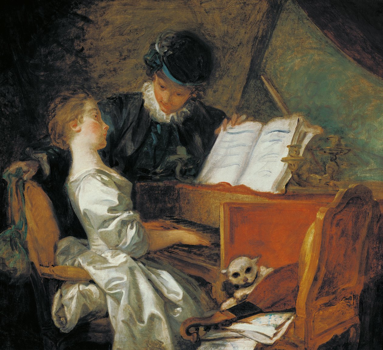 Musiklektionen av Jean Honore Fragonard