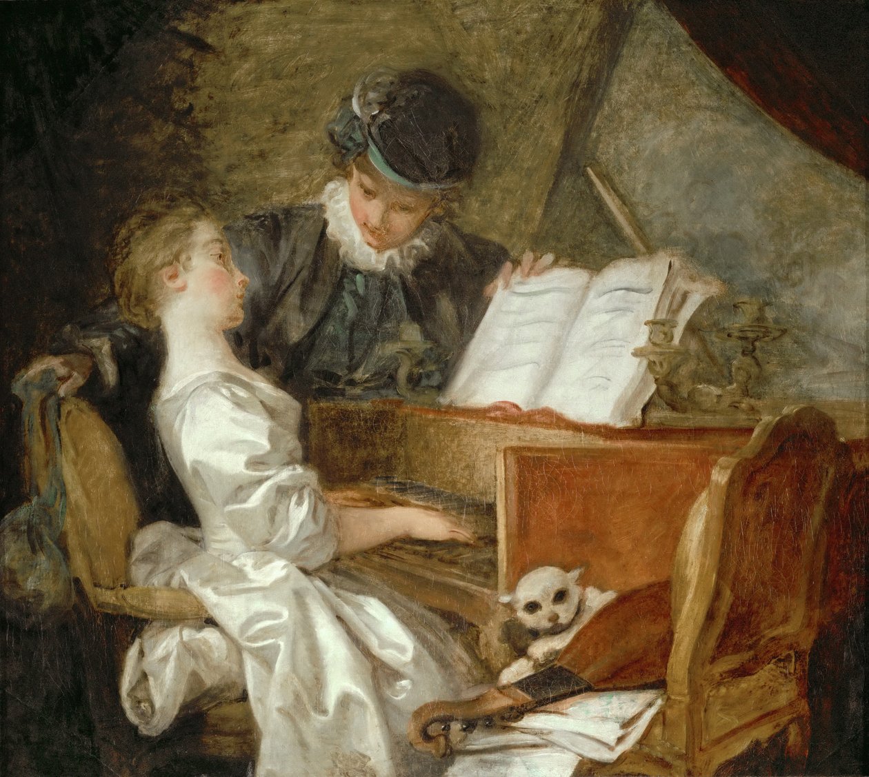 Musiklektionen av Jean Honore Fragonard