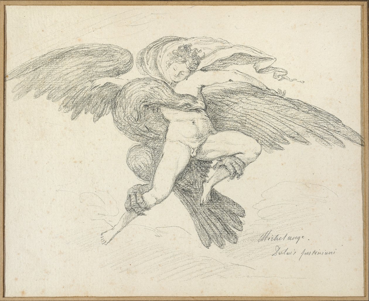 Våldtekten av Ganymedes, efter Michelangelo av Jean Honore Fragonard