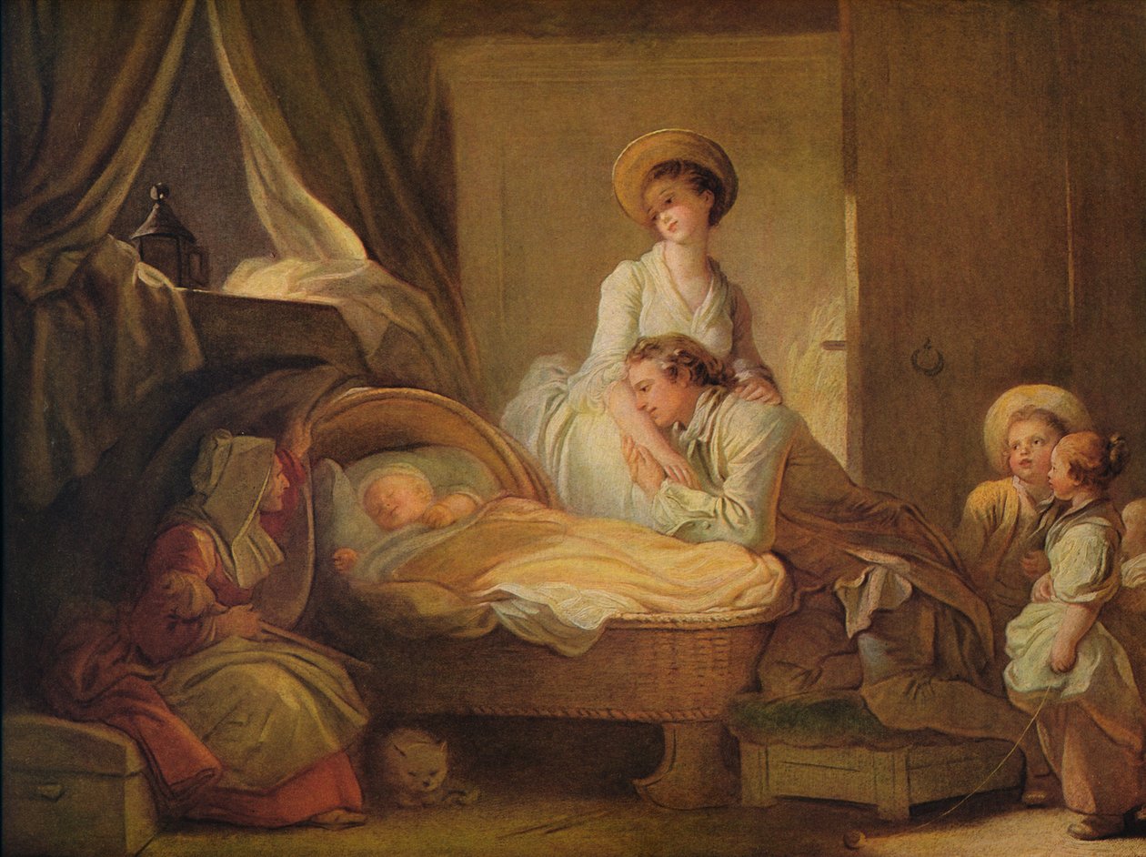 Besöket i barnkammaren, c1775 av Jean Honore Fragonard