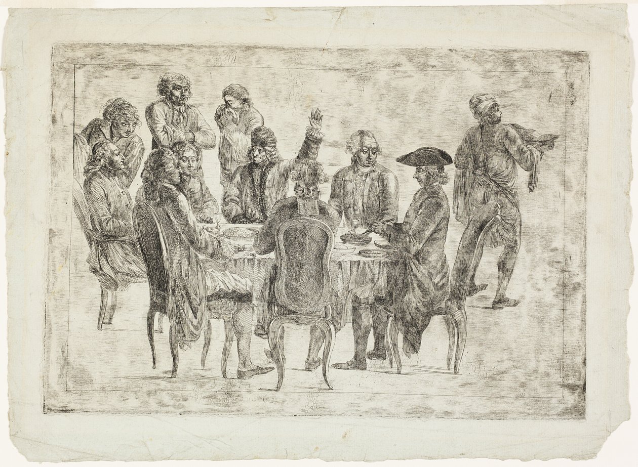 Voltaires Lunch på Ferney eller Filosofernas Nattvard av Jean Huber