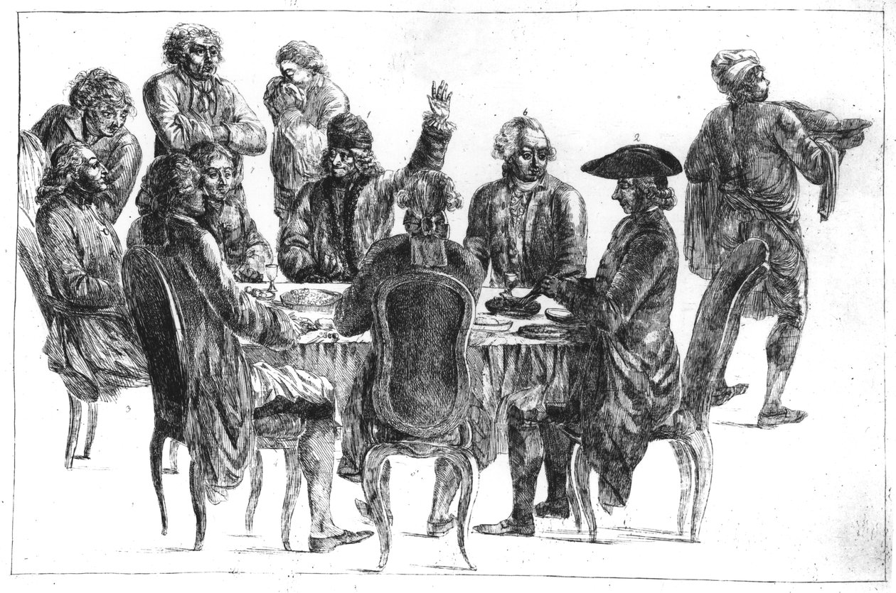Filosoferna vid Nattvarden, ca 1775 av Jean Huber