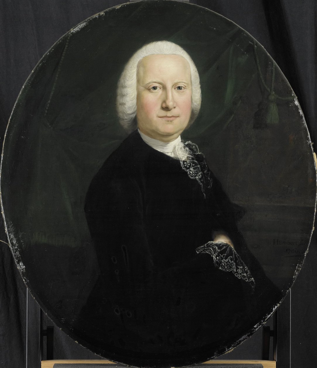 Porträtt av Adriaan du Bois, direktör för Rotterdamskammaren i Nederländska Ostindiska kompaniet, vald 1742 av Jean Humbert