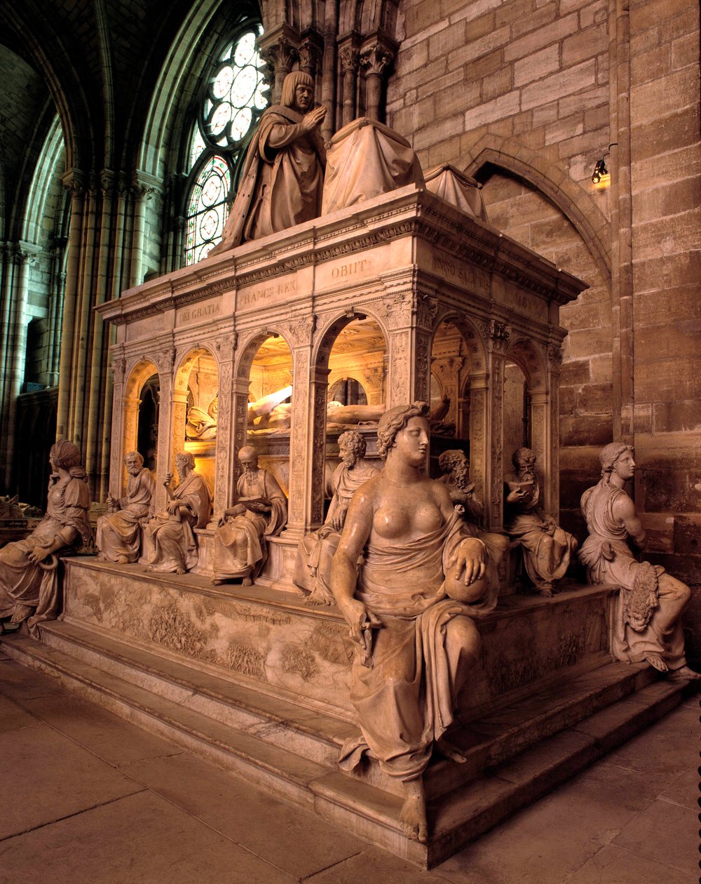 Orant och tycke av Ludvig XII (1462-1515) och Anne de Bretagne (1477-1514) förverkligad av Jean Juste 1531. Basilica of Saint Denis av Jean I Juste
