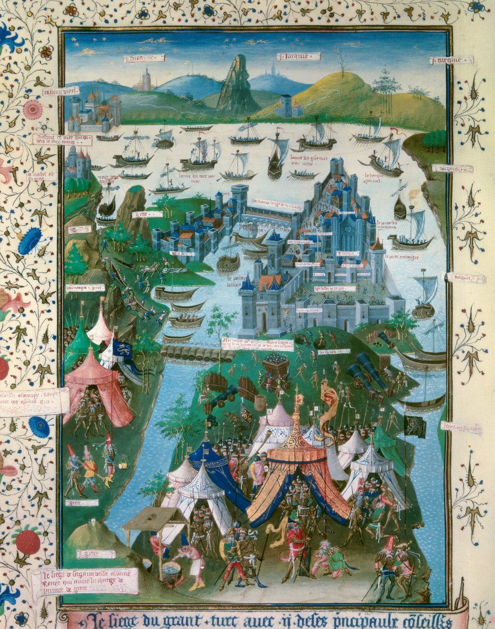 Muhammed II: Belägringen (fånga eller fall) av Konstantinopel av de osmanska turkarna av Muhammed II av Jean I Le Tavernier