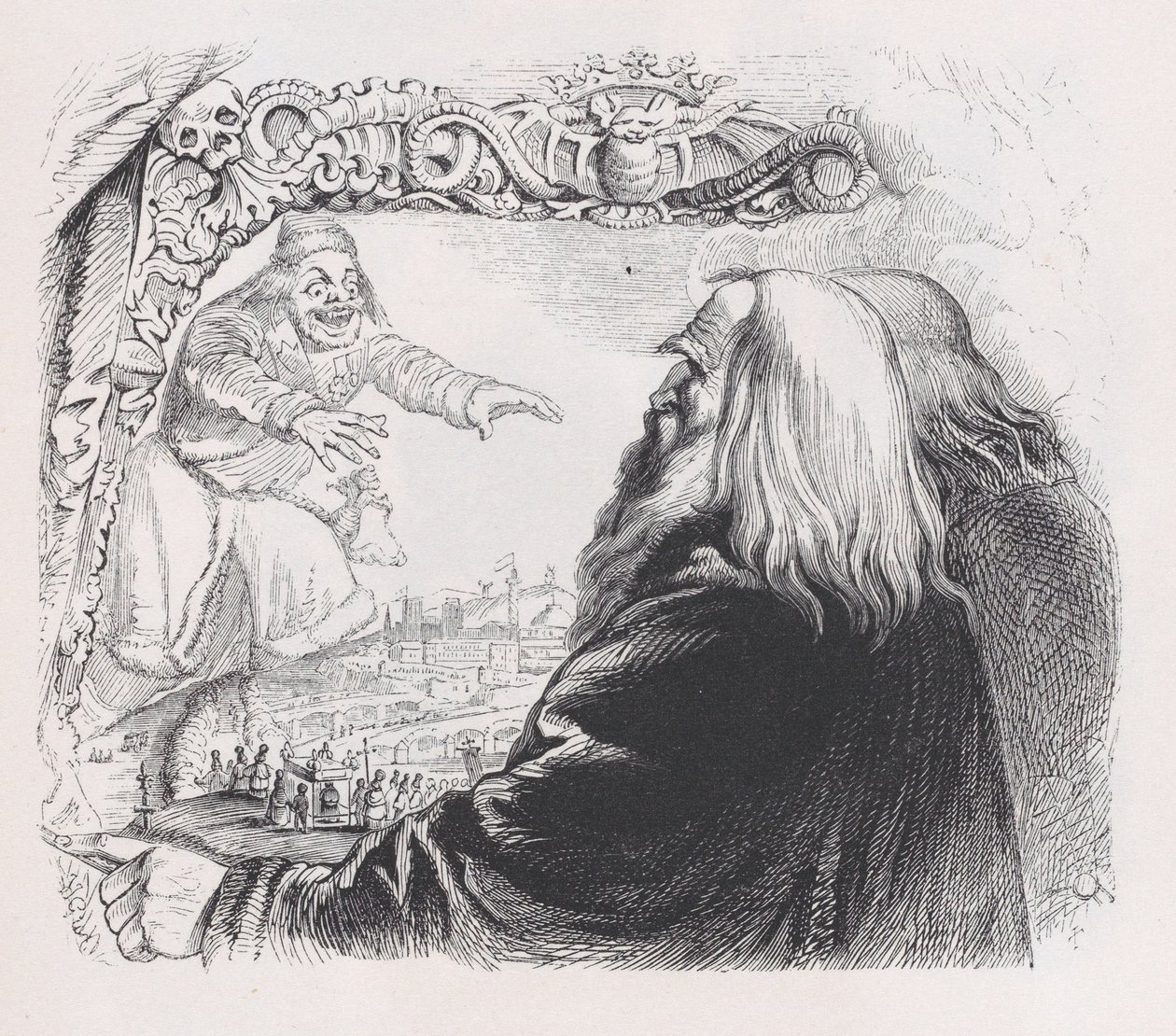 Oändligt liten från The Complete Works of Béranger, 1836. av Jean Ignace Isidore Gérard