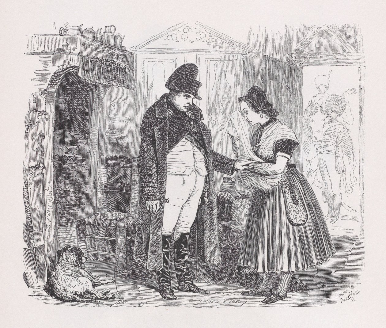 Minnen av folket från Bérangers kompletta verk, 1836. av Jean Ignace Isidore Gérard