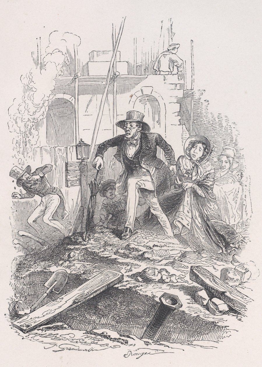 Inte bara kan parisaren engagera sig i en stärkande övning, utan han skaffar sig säkerheten o..., 1843. av Jean Ignace Isidore Gérard