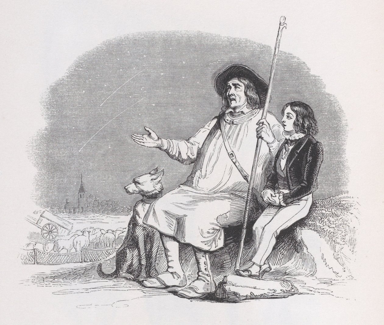 Shooting Stars från The Complete Works of Béranger, 1836. av Jean Ignace Isidore Gérard