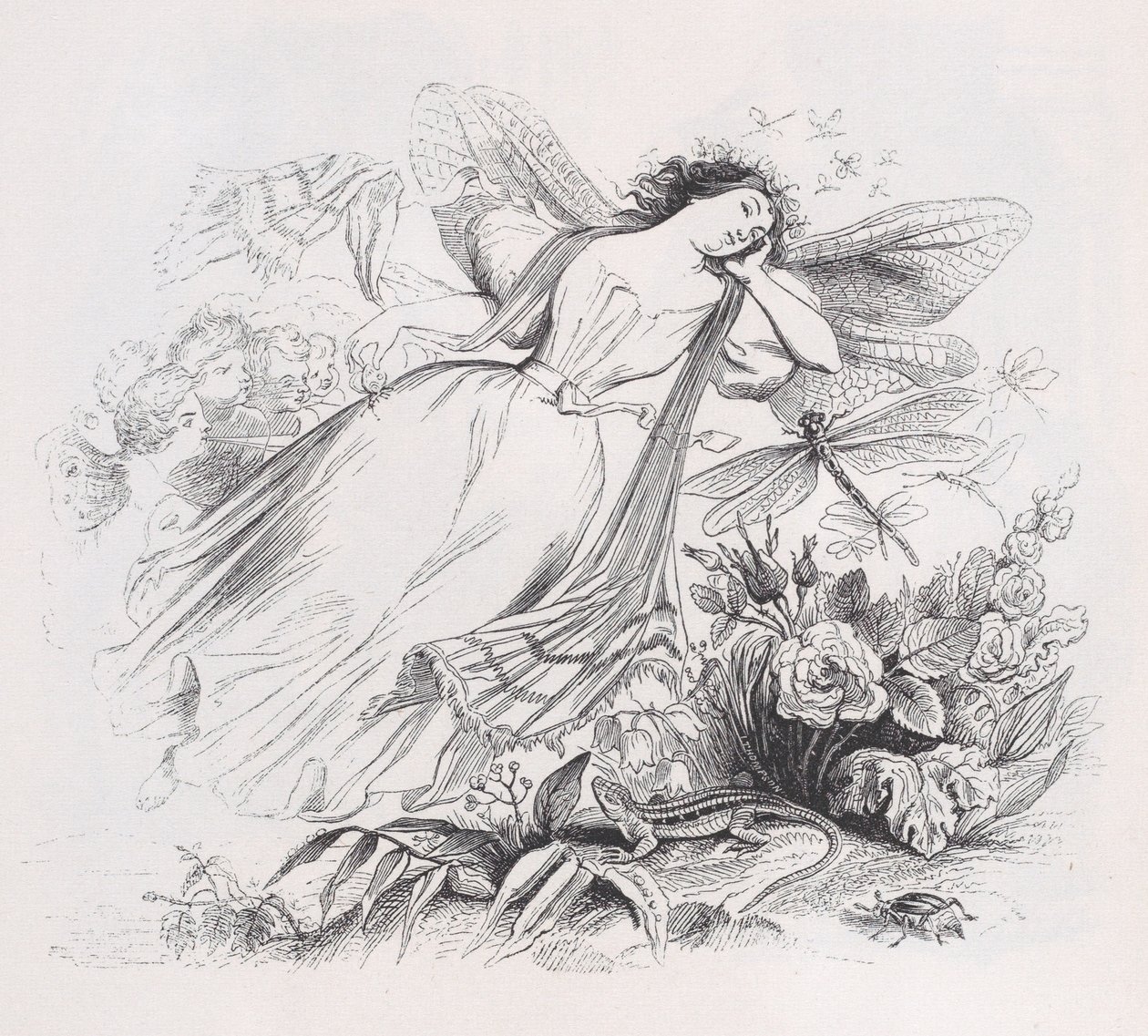 Sylfen från The Complete Works of Béranger, 1836. av Jean Ignace Isidore Gérard