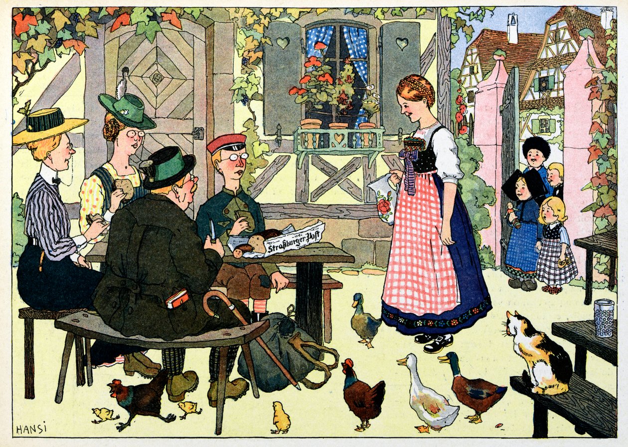 Min by, de som inte glömmer: tyska turister; av Jean Jacques (1873 1951) Waltz