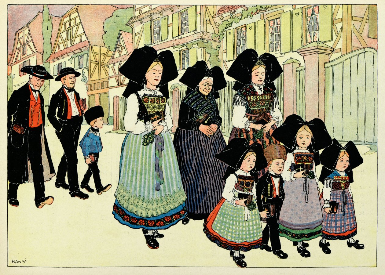 Min by, de som inte glömmer: Utanför kyrkan; av Jean Jacques (1873 1951) Waltz