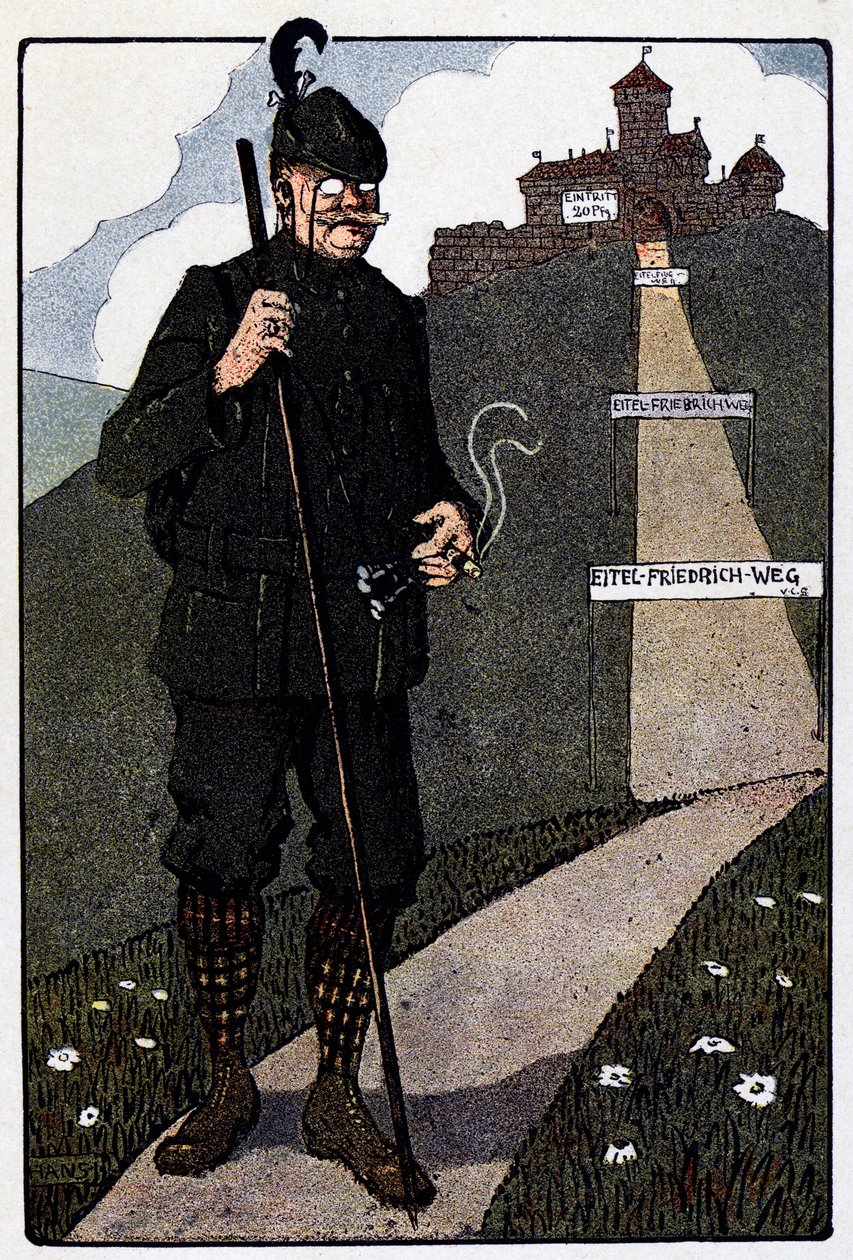 Vogesen Bilder (bilder av Vogeserna) ; Slottet i Upper Koenigsbourg efter restaurering av tyskarna av Jean Jacques (1873 1951) Waltz