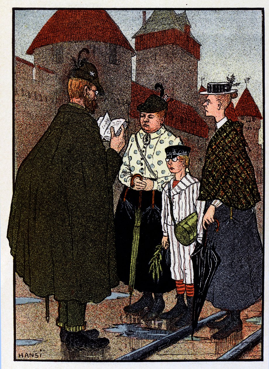 Vogesen Bilder (bilder av Vogeserna) ; Besök av slottet av Jean Jacques (1873 1951) Waltz