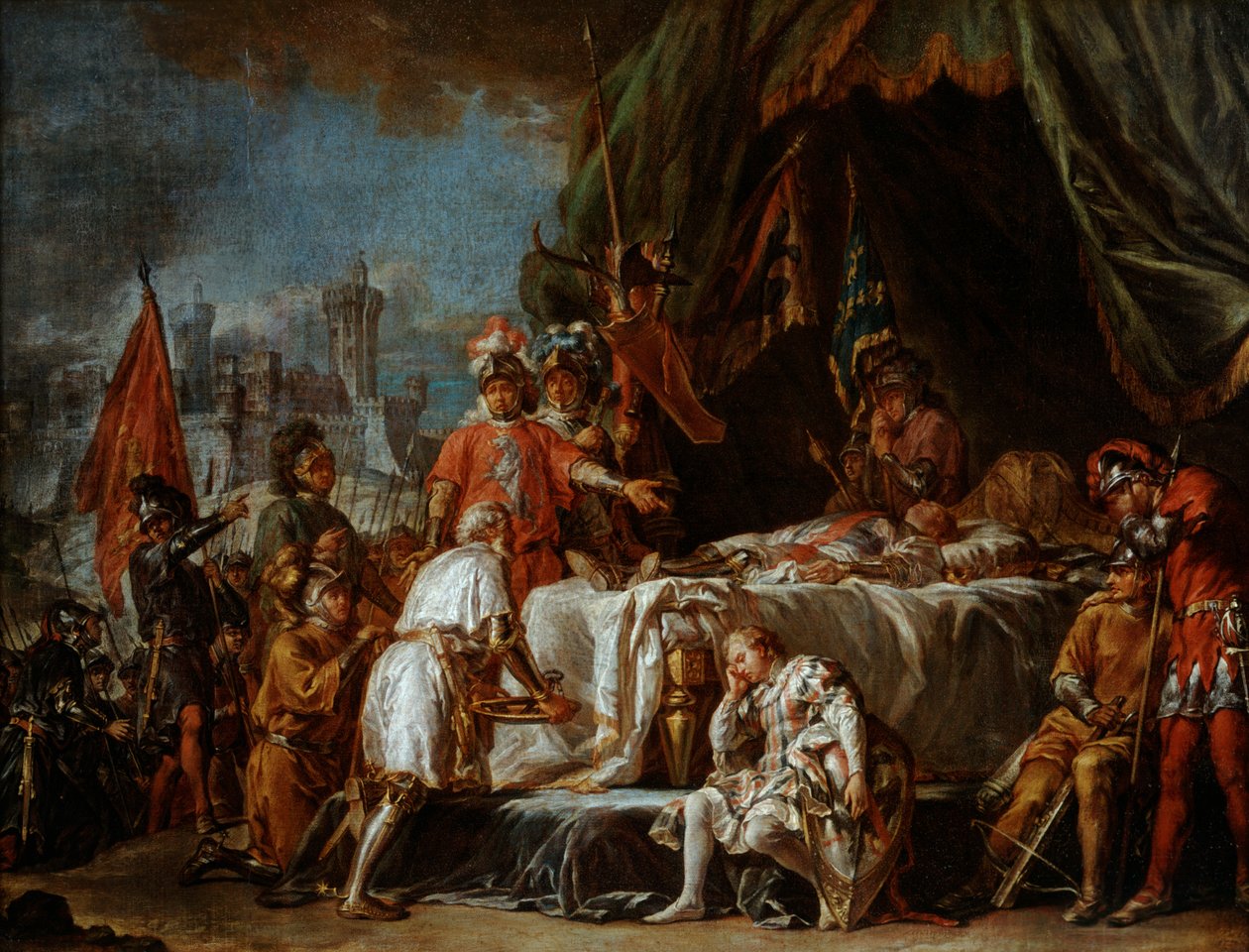 Begravningsriter för Bertrand Duguesclin, konstapel i Frankrike, slutet av 1800-talet av Jean Jacques Baptiste Brunet