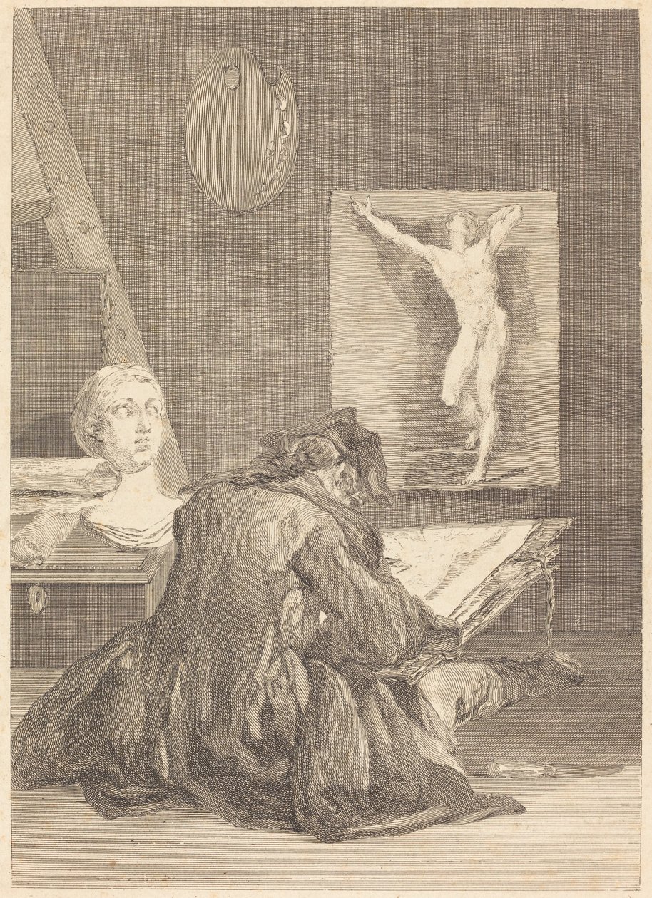 Ritaren av Jean Jacques Flipart after Jean Siméon Chardin