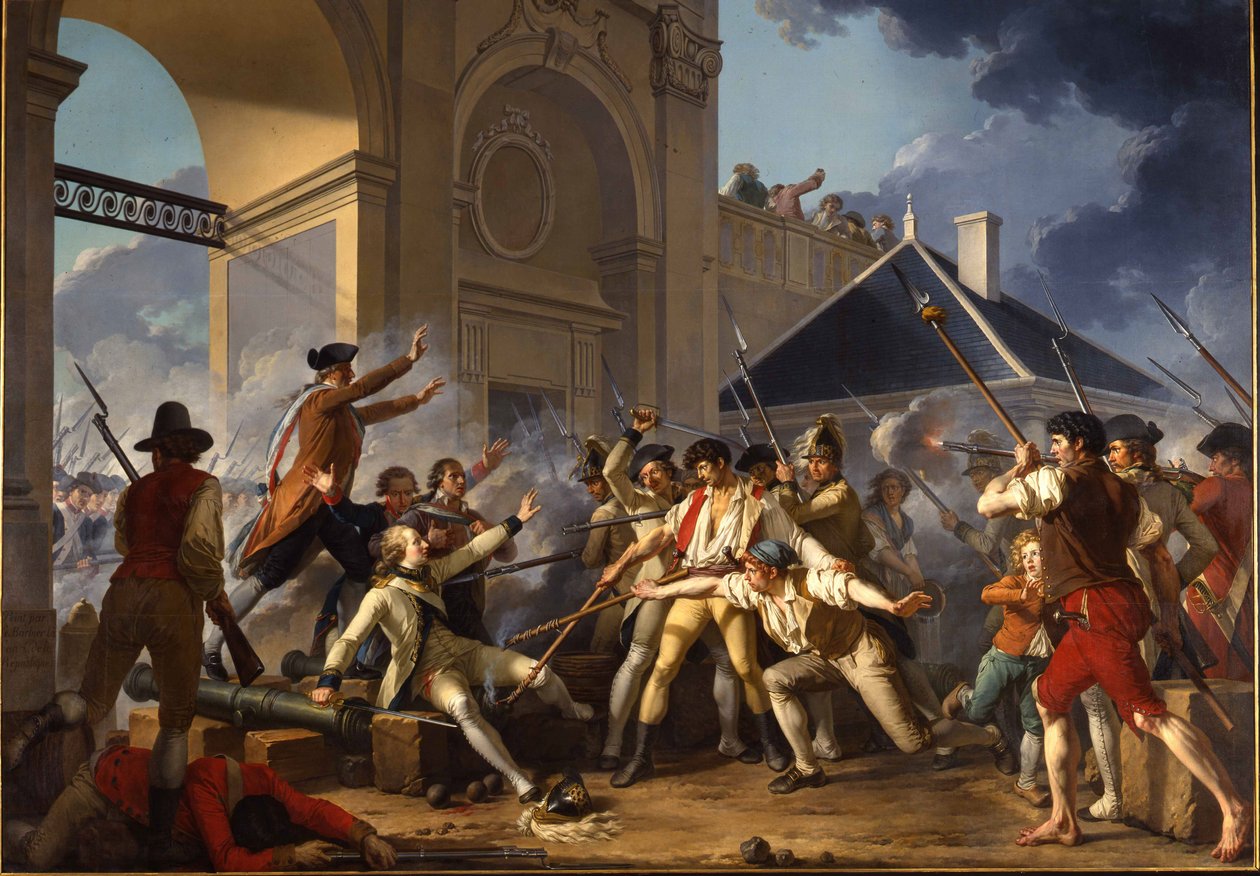Den unge Désilles heroiska mod, 31 augusti 1790, i Nancy-affären, 1794 av Jean Jacques Francois Le Barbier