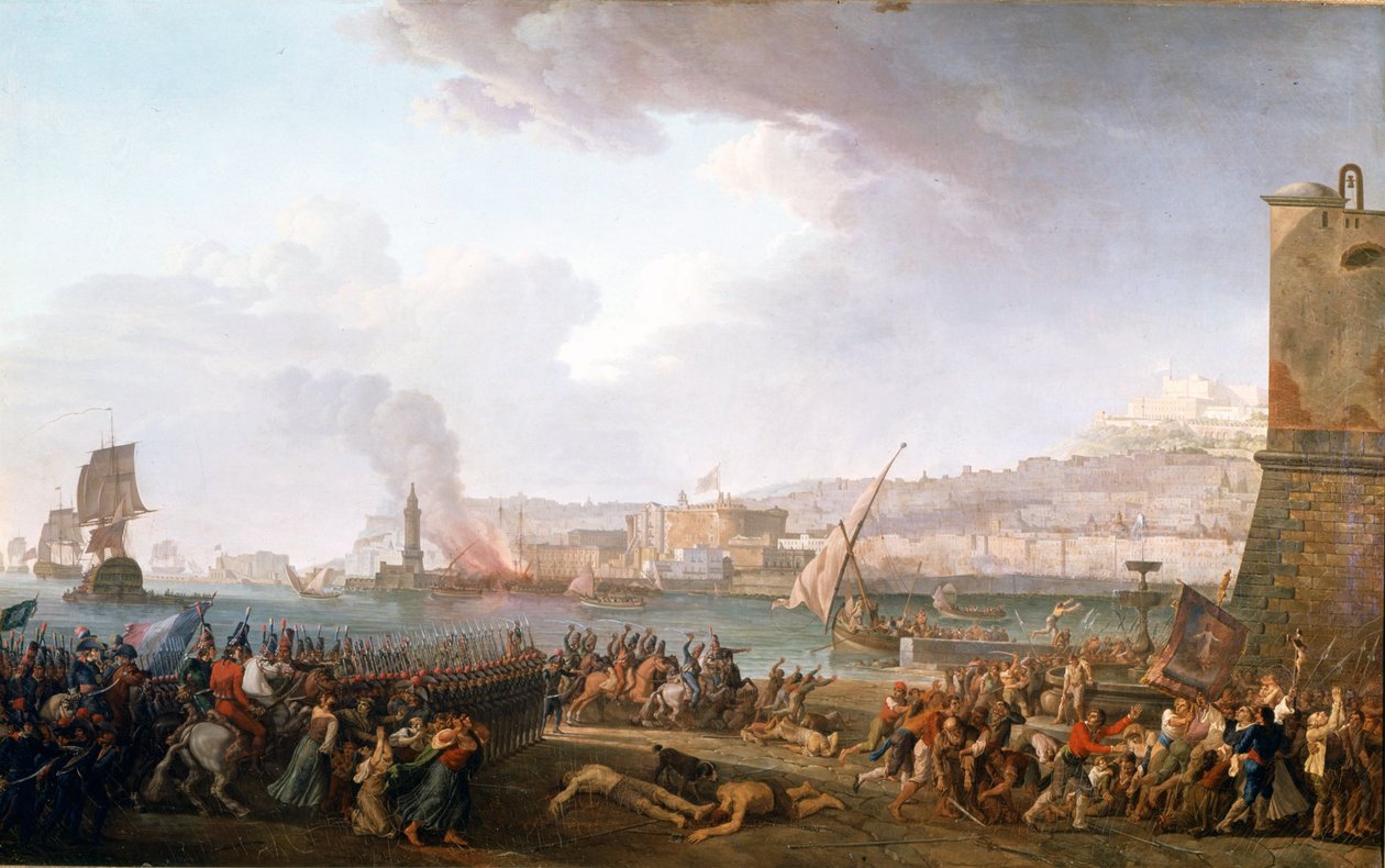 Inträde av den franska armén under befäl av general Championet i Neapel, 21/01/1799. Målning av Taurel Jean Jacques François (1757 - 1832). 1799. Slott i Versailles och Trianon. av Jean Jacques Francois Taurel