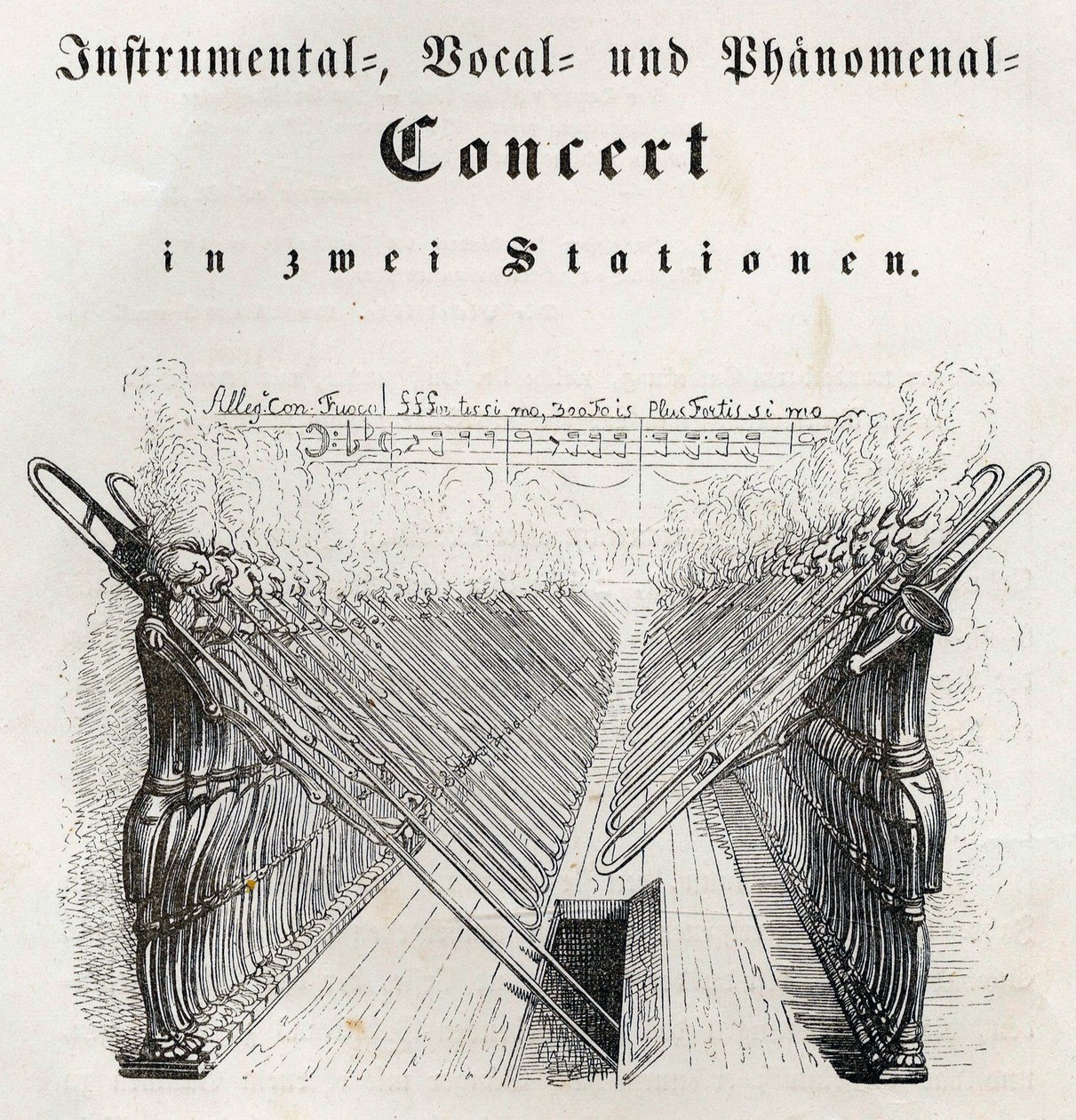Instrumental sång och fenomenal konsert, 1844. av Jean Jacques Grandville