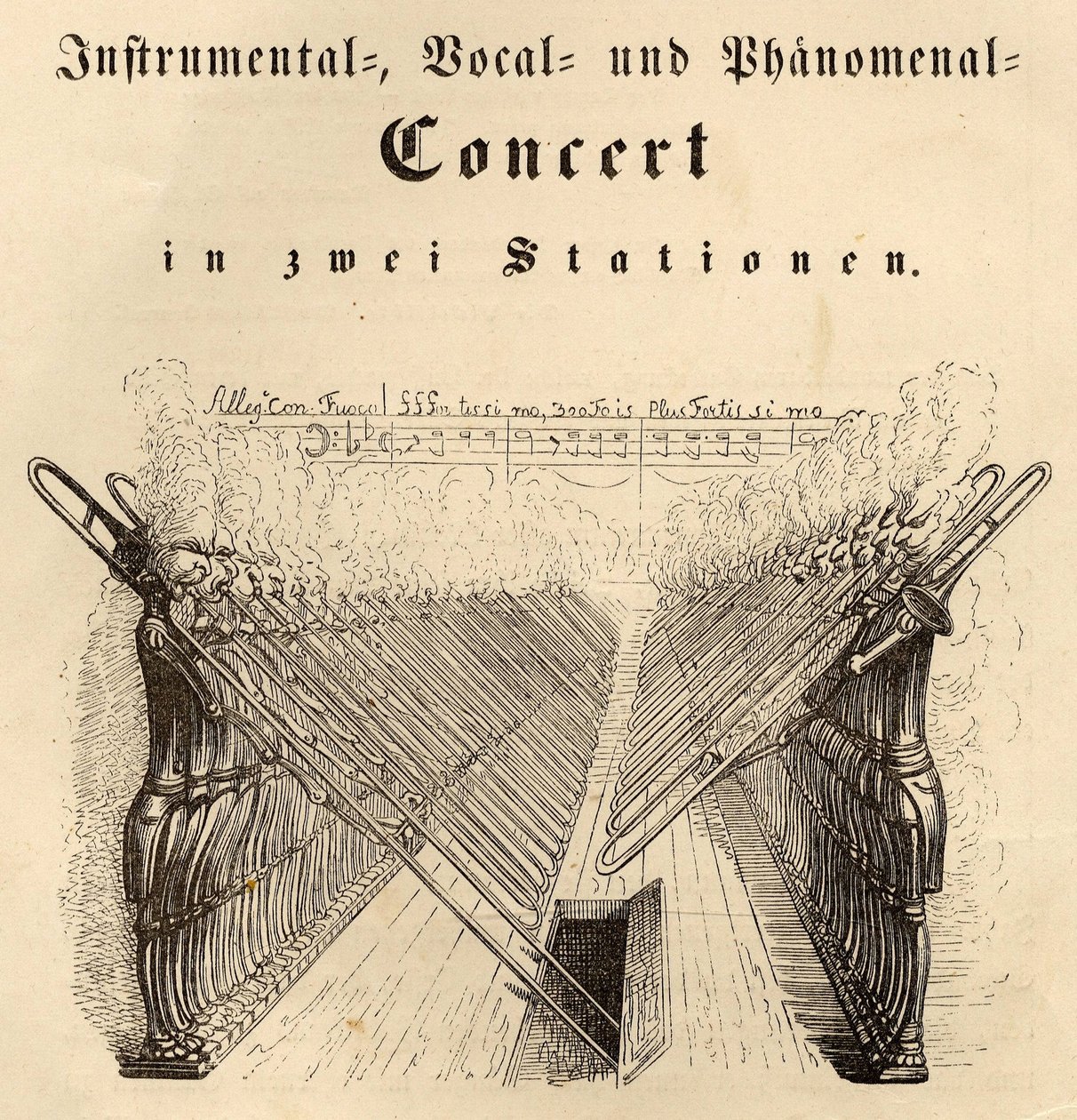 Instrumental sång och fenomenal konsert, 1844 av Jean Jacques Grandville