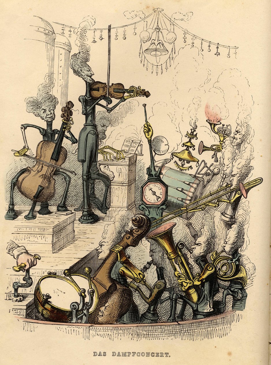 Ångkonsert, 1844 av Jean Jacques Grandville