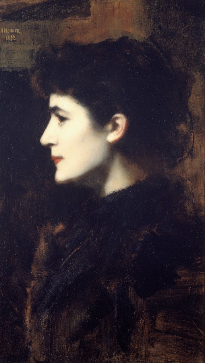 Eugénie-Marie Gadiffet-Caillard känd som Germaine Dawis 1857-1927, 1892. av Jean Jacques Henner