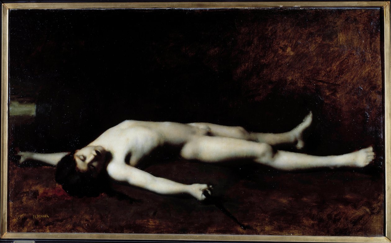 Franska revolutionen: "" La mort du tambour Joseph Bara (1779-1793)"" Målning av Jean Jacques Henner (1829-1905) 1800-talets Orleans. Museum of Fine Arts av Jean Jacques Henner