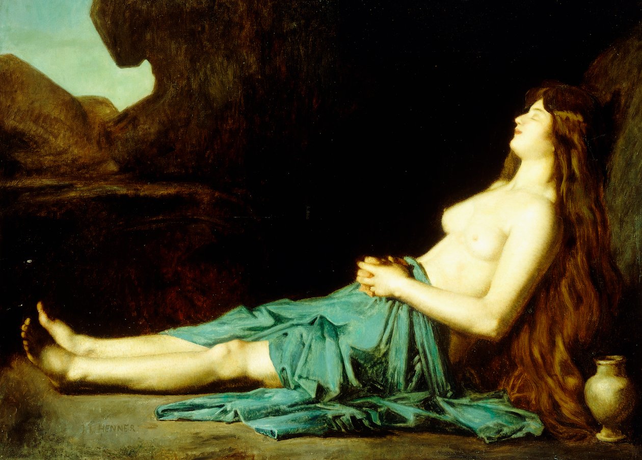 Madeleine i öknen, ca 1874 av Jean Jacques Henner