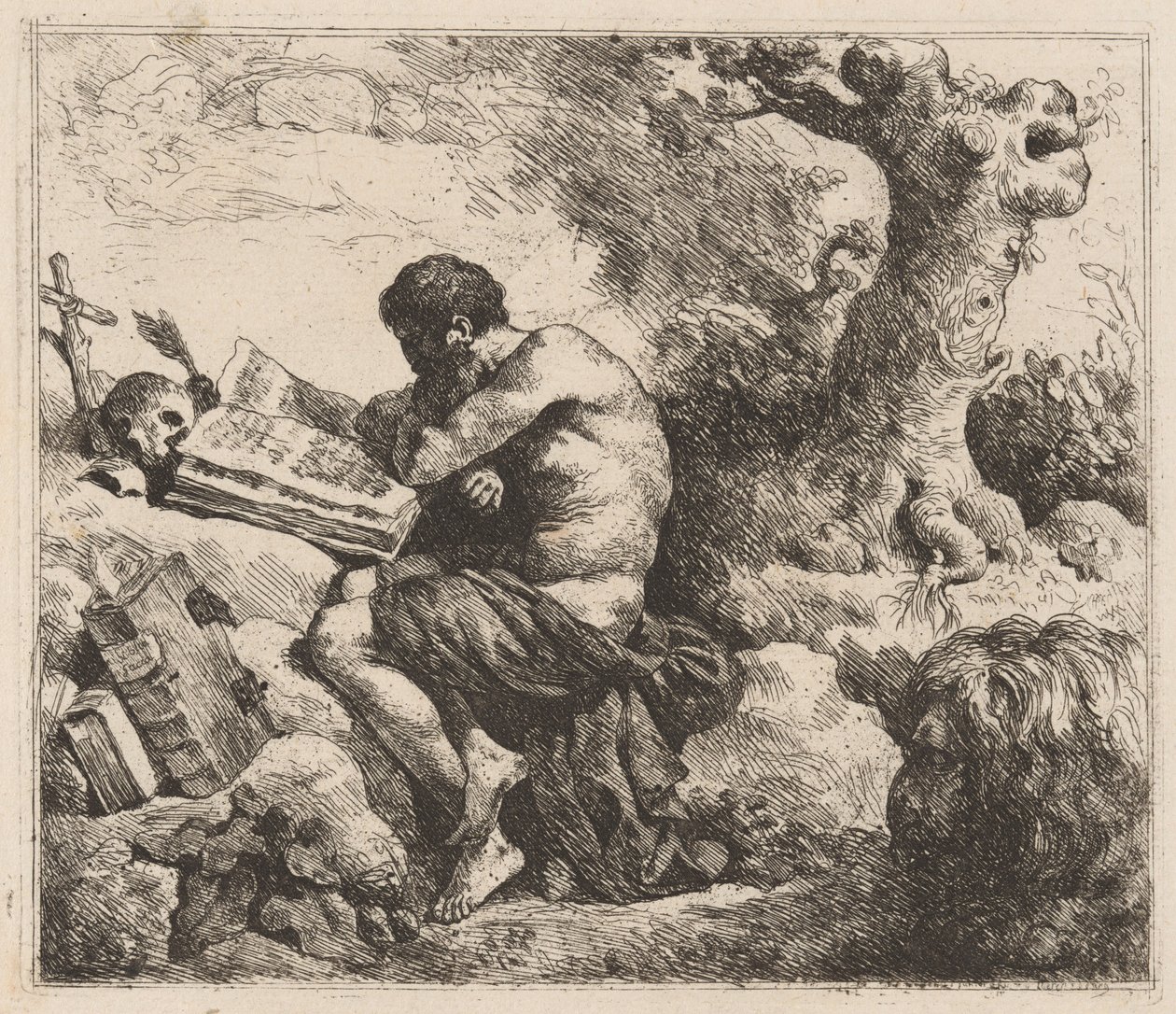 Sankt Jerome av Jean Jacques Lagrenée II