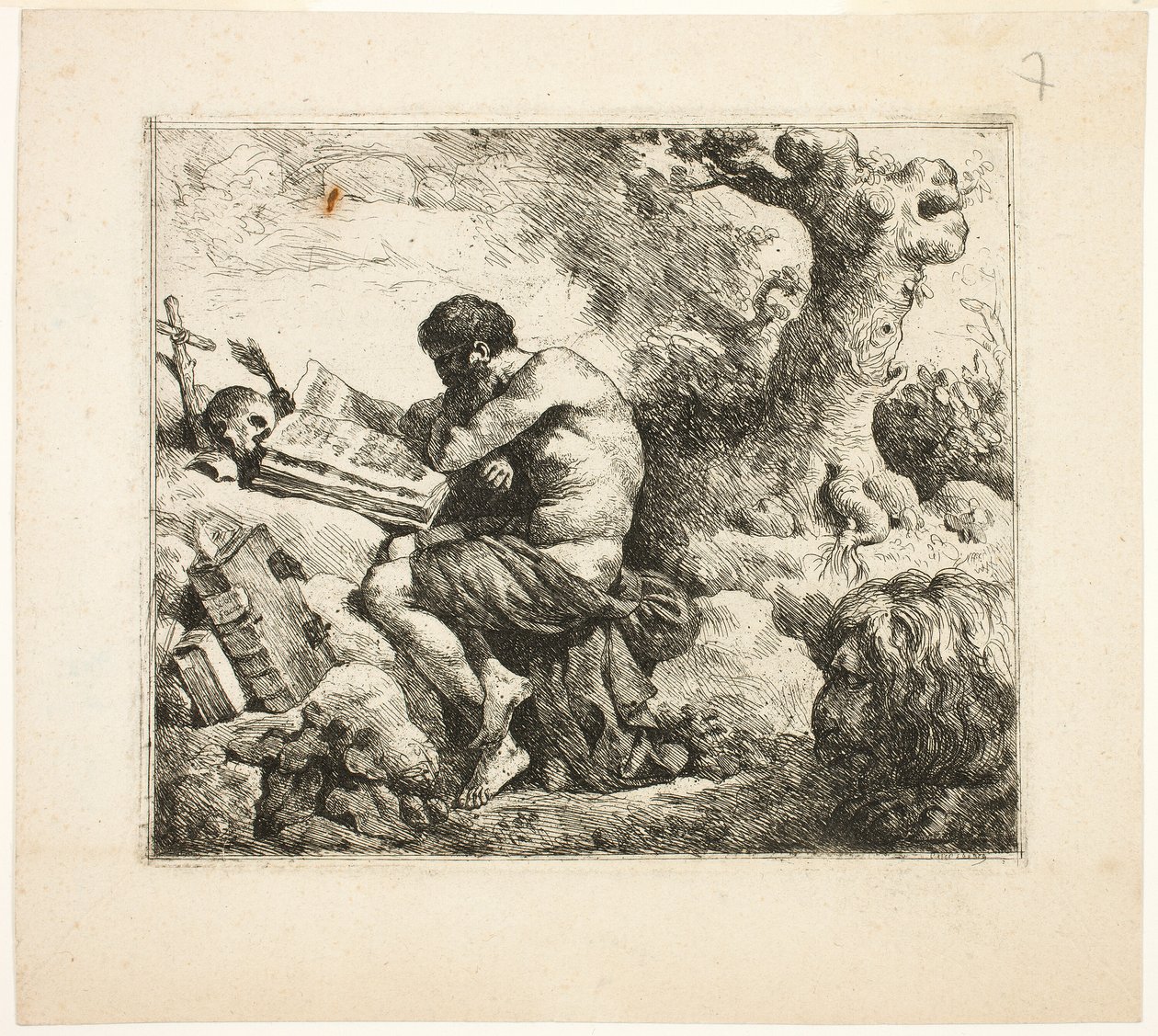 Sankt Jerome av Jean Jacques Lagrenee