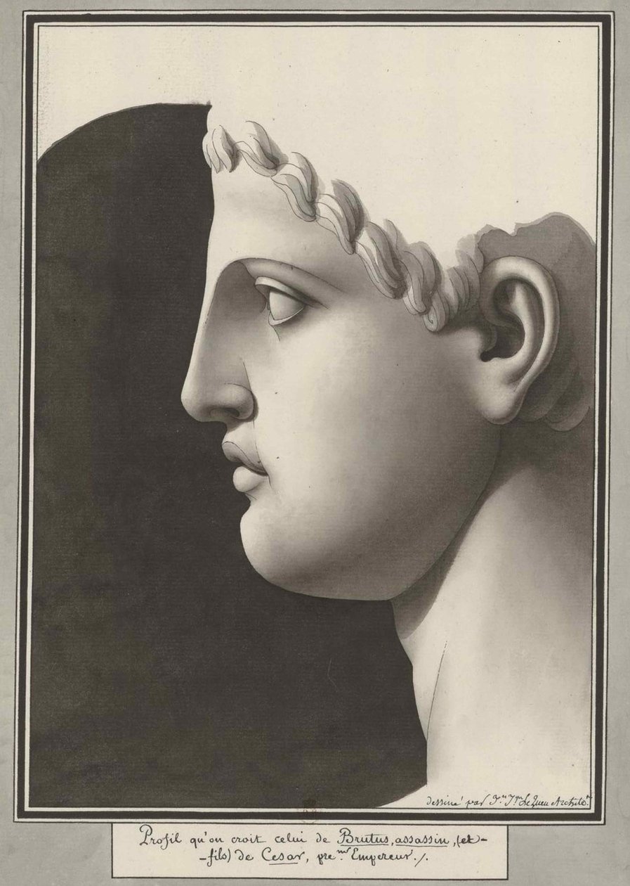 Brutus mördare som Caesars son. av Jean Jacques Lequeu