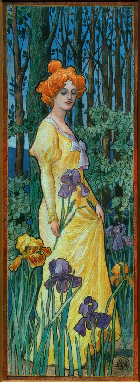 Kvinnan med iris av Jean Jacques Waltz