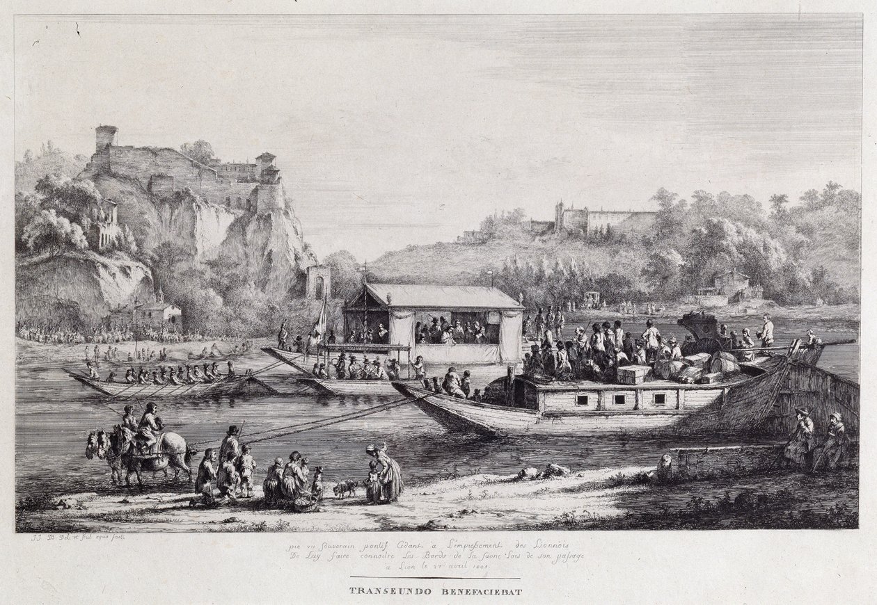 Båttur på Seine, 1803 av Jean Jacques de Boissieu