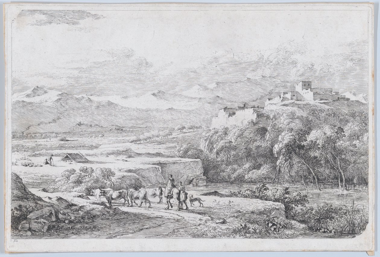 Landskap efter Van der Cabel, ca 1773. av Jean Jacques de Boissieu