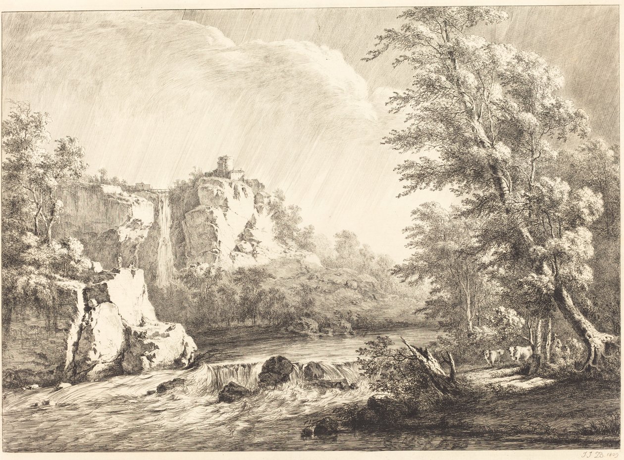 Flodlandskap med en passerande storm av Jean Jacques de Boissieu