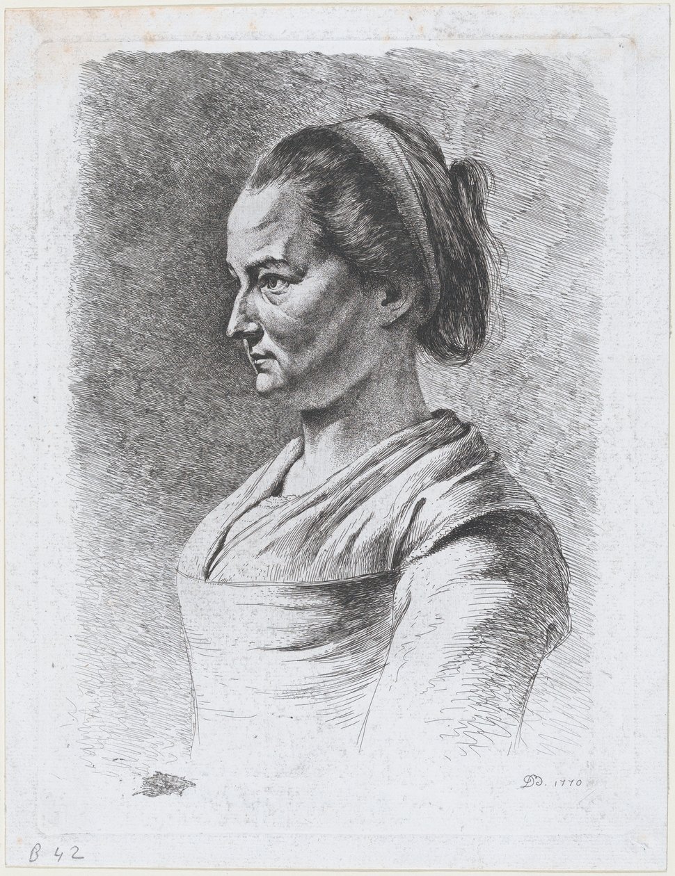 Barnsköterskan Josephine, 1770. av Jean Jacques de Boissieu