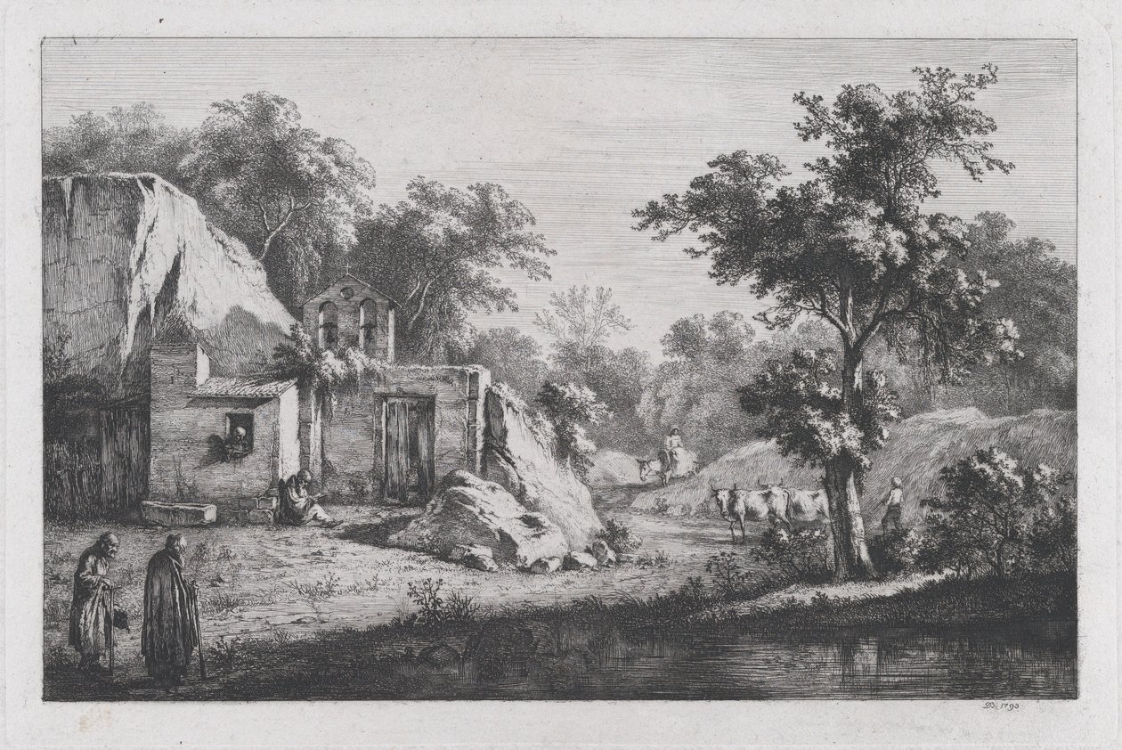 Lilla Eremitaget, 1793. av Jean Jacques de Boissieu