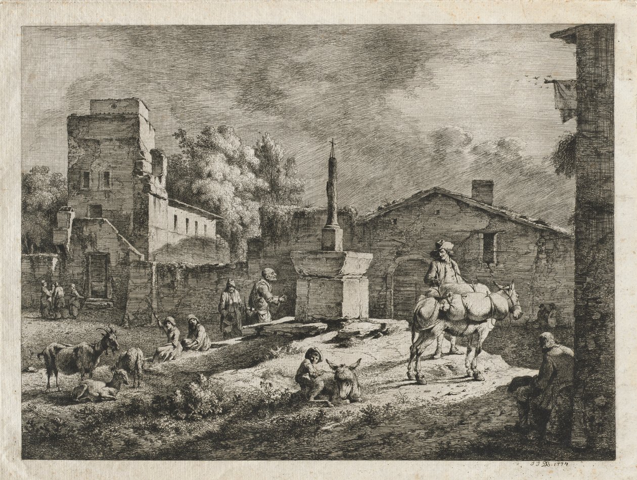 Utsikt över Saint-Andeol av Jean Jacques de Boissieu