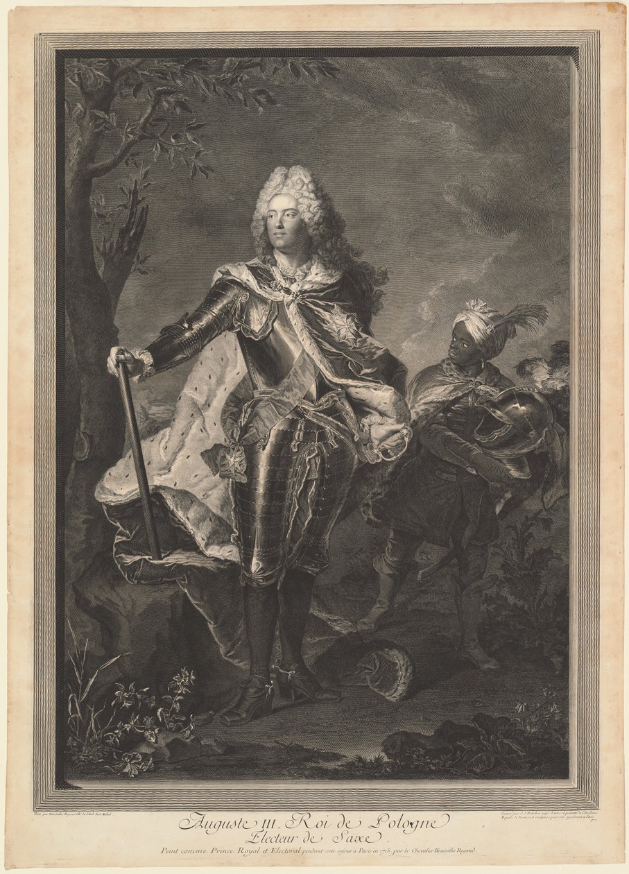Augustus III. kung av Polen av Jean Joseph Balechou after Hyacinthe Rigaud