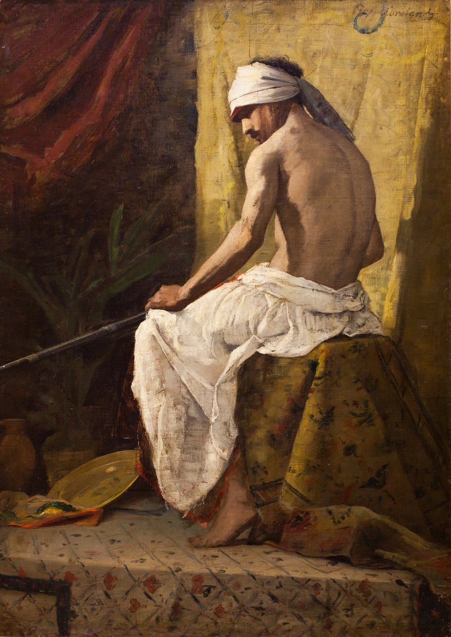 Arabe asis, inget datum. (Olja på duk) av Jean Joseph Benjamin Constant