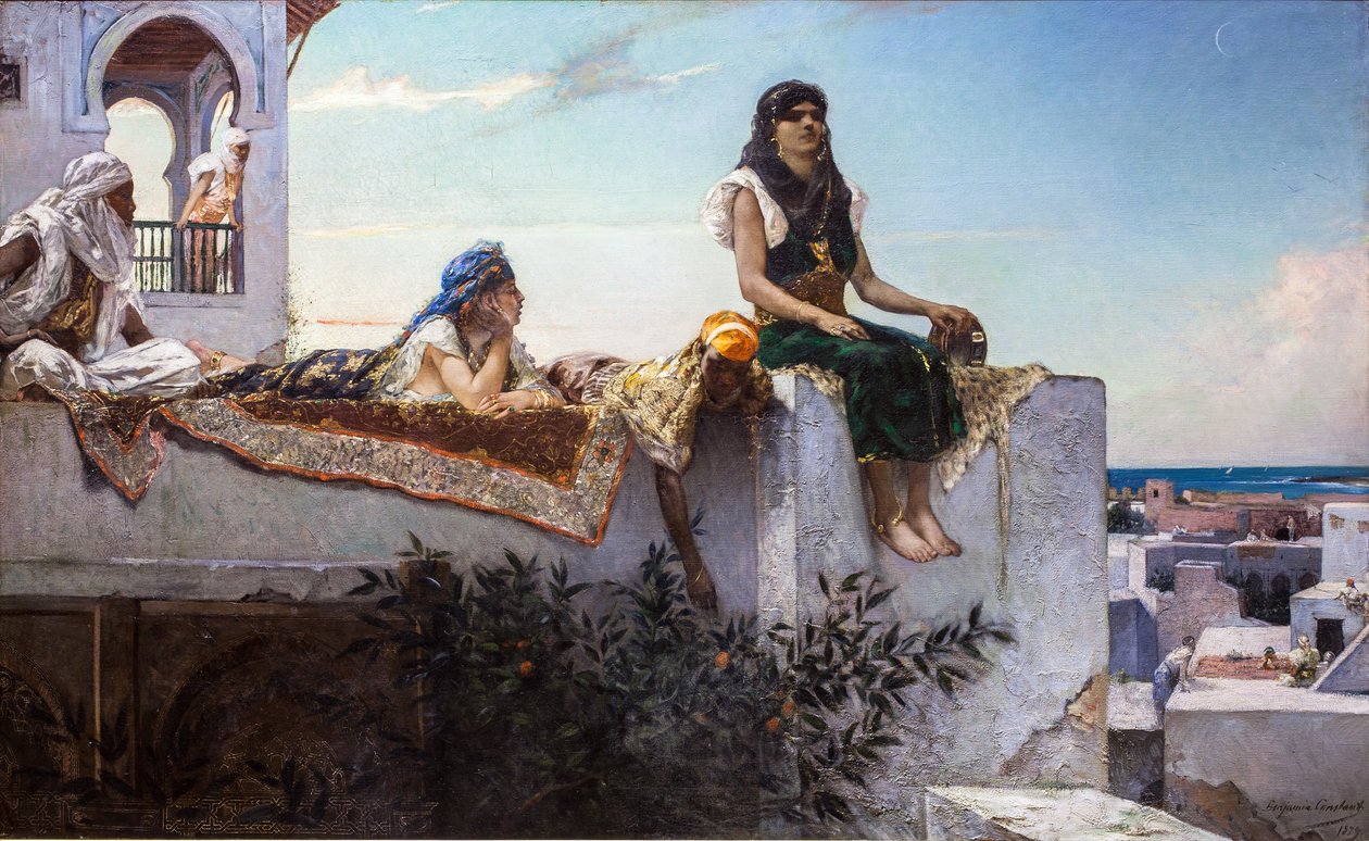 Kväll på terrasserna (Marocko) av Jean Joseph Benjamin Constant