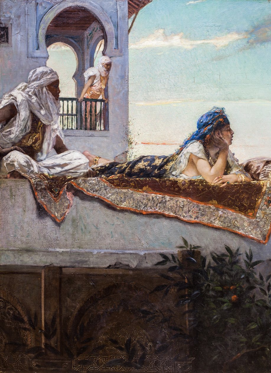 Kväll på terrasserna (Marocko) av Jean Joseph Benjamin Constant