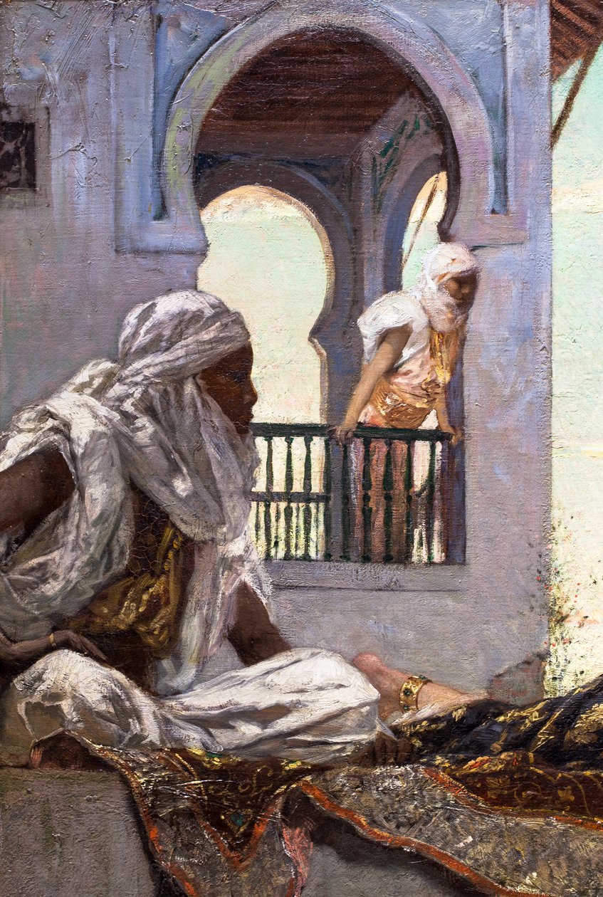 Kväll på terrasserna (Marocko) av Jean Joseph Benjamin Constant
