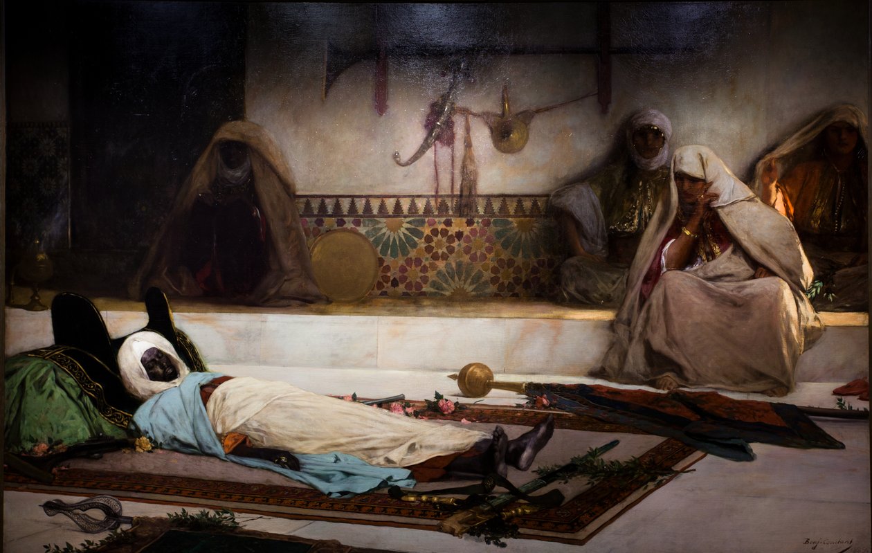 Begravningsdag - Scen från Marocko av Jean Joseph Benjamin Constant