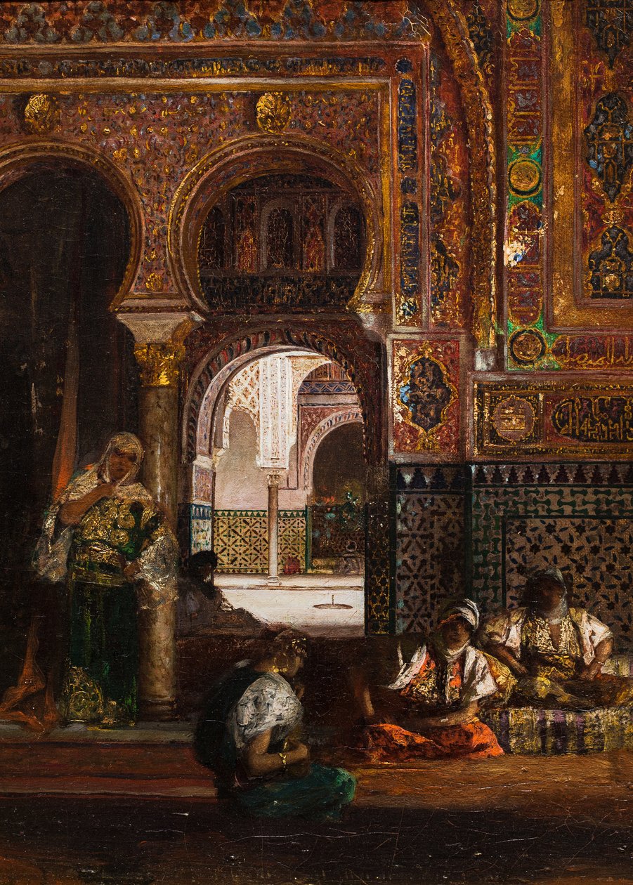 Haremscen, fem kvinnor, ca 1880 (Olja på duk) av Jean Joseph Benjamin Constant