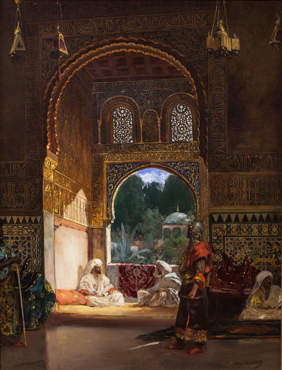 I sultanens palats, odaterad. (Olja på duk) av Jean Joseph Benjamin Constant