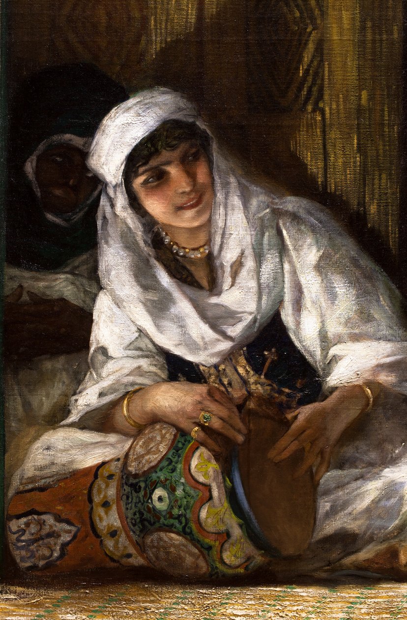 Interiör från ett harem i Marocko (detalj) av Jean Joseph Benjamin Constant