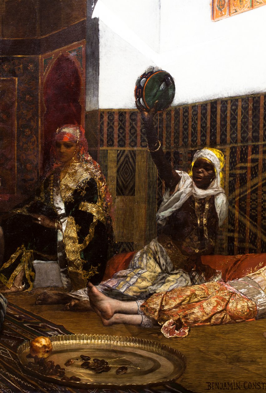 Interiör från ett harem i Marocko (detalj) av Jean Joseph Benjamin Constant