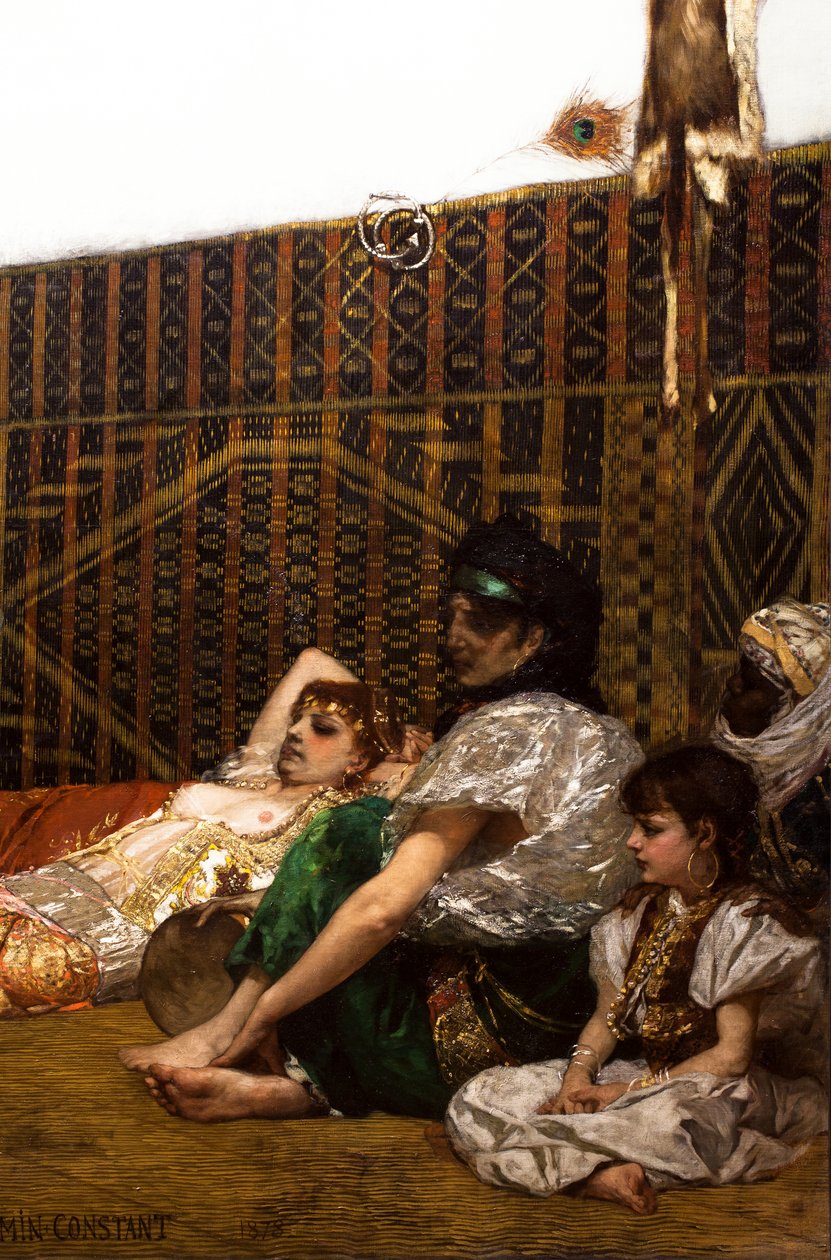 Interiör från ett harem i Marocko (detalj) av Jean Joseph Benjamin Constant